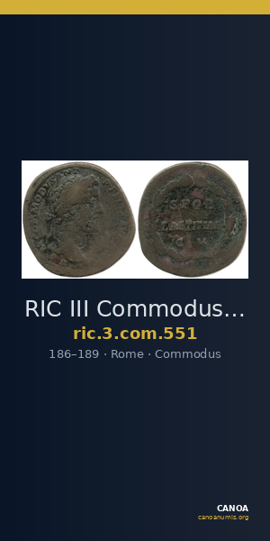 RIC III Commodus 551 — CANOA