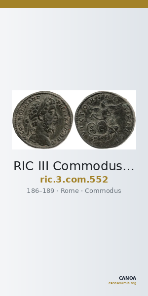RIC III Commodus 552 — CANOA