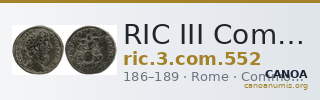 RIC III Commodus 552 — CANOA