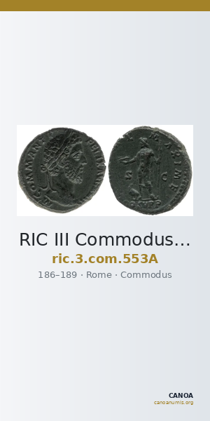 RIC III Commodus 553A — CANOA