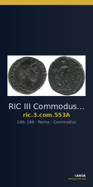 RIC III Commodus 553A — CANOA