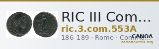 RIC III Commodus 553A — CANOA