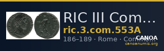 RIC III Commodus 553A — CANOA