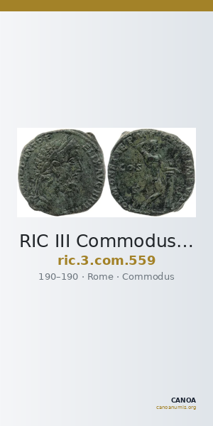 RIC III Commodus 559 — CANOA