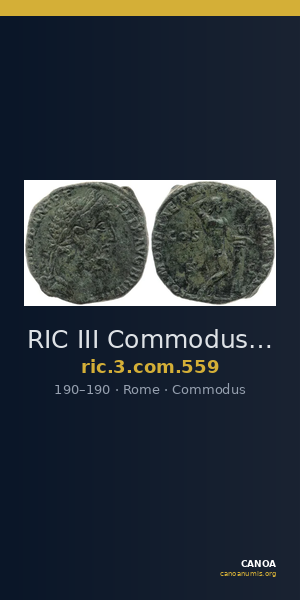 RIC III Commodus 559 — CANOA