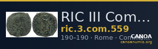 RIC III Commodus 559 — CANOA