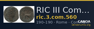 RIC III Commodus 560 — CANOA