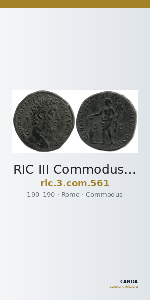 RIC III Commodus 561 — CANOA