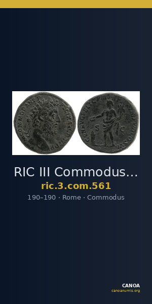 RIC III Commodus 561 — CANOA
