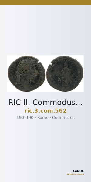 RIC III Commodus 562 — CANOA
