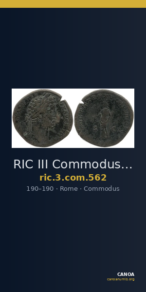 RIC III Commodus 562 — CANOA
