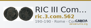 RIC III Commodus 562 — CANOA
