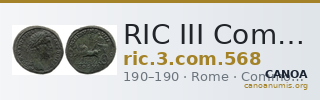 RIC III Commodus 568 — CANOA