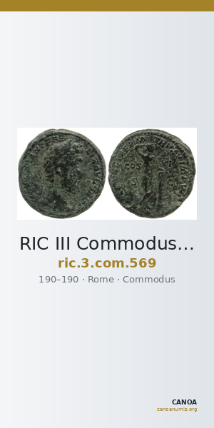 RIC III Commodus 569 — CANOA