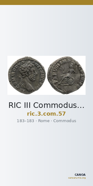 RIC III Commodus 57 — CANOA
