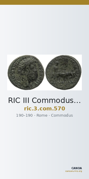 RIC III Commodus 570 — CANOA