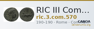 RIC III Commodus 570 — CANOA