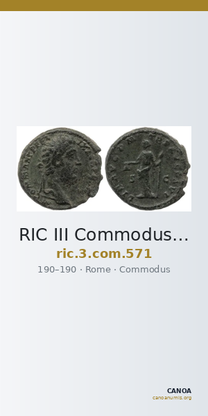 RIC III Commodus 571 — CANOA