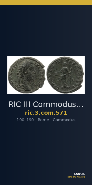 RIC III Commodus 571 — CANOA