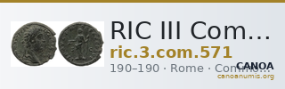 RIC III Commodus 571 — CANOA
