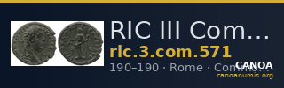 RIC III Commodus 571 — CANOA