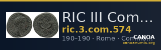 RIC III Commodus 574 — CANOA