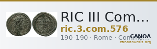RIC III Commodus 576 — CANOA