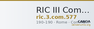 RIC III Commodus 577 — CANOA
