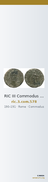 RIC III Commodus 578 — CANOA