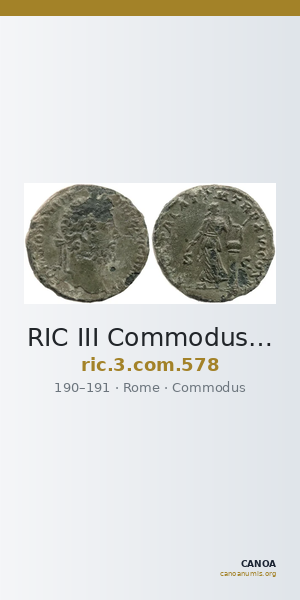 RIC III Commodus 578 — CANOA