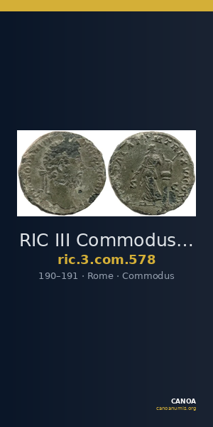 RIC III Commodus 578 — CANOA