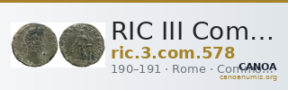 RIC III Commodus 578 — CANOA