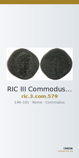 RIC III Commodus 579 — CANOA