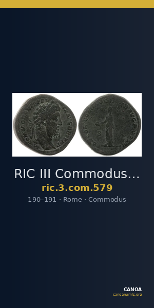 RIC III Commodus 579 — CANOA