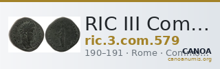 RIC III Commodus 579 — CANOA