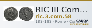 RIC III Commodus 58 — CANOA