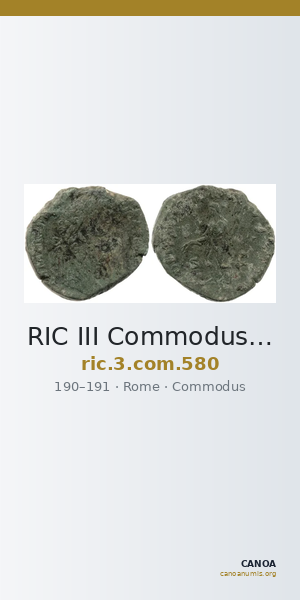 RIC III Commodus 580 — CANOA