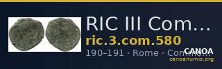 RIC III Commodus 580 — CANOA