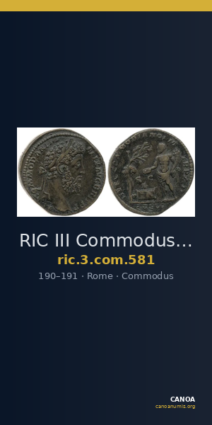RIC III Commodus 581 — CANOA