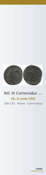 RIC III Commodus 582 — CANOA