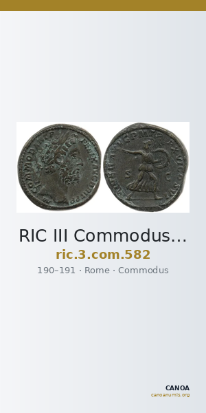 RIC III Commodus 582 — CANOA