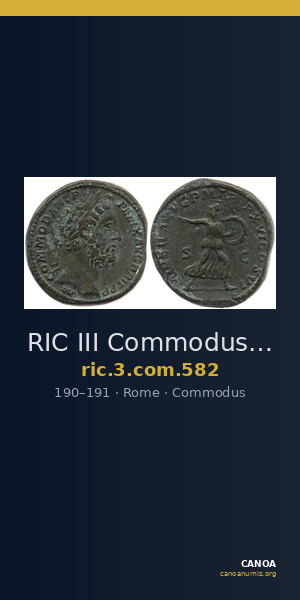 RIC III Commodus 582 — CANOA