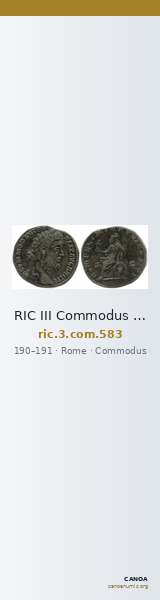 RIC III Commodus 583 — CANOA