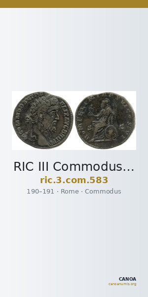 RIC III Commodus 583 — CANOA
