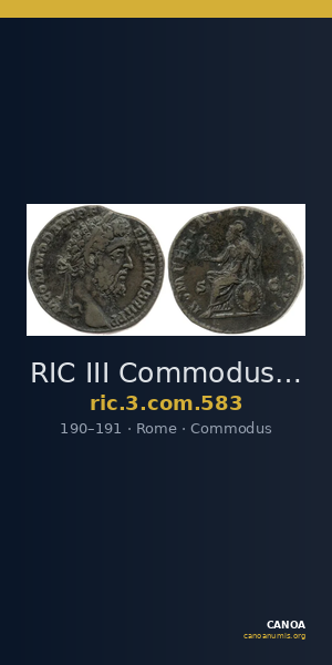 RIC III Commodus 583 — CANOA