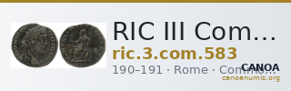 RIC III Commodus 583 — CANOA