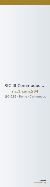 RIC III Commodus 584 — CANOA