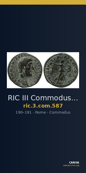 RIC III Commodus 587 — CANOA