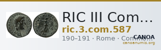 RIC III Commodus 587 — CANOA