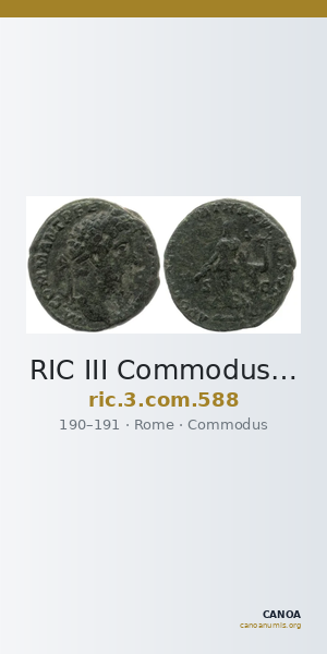 RIC III Commodus 588 — CANOA